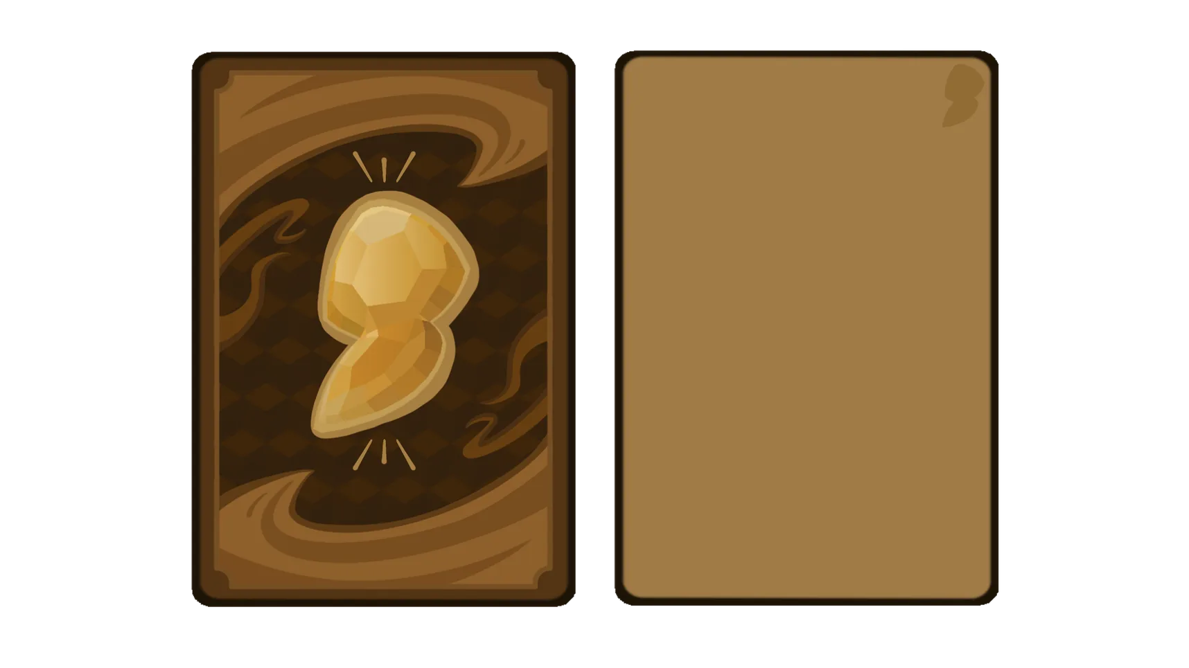 Item cards, face and back.