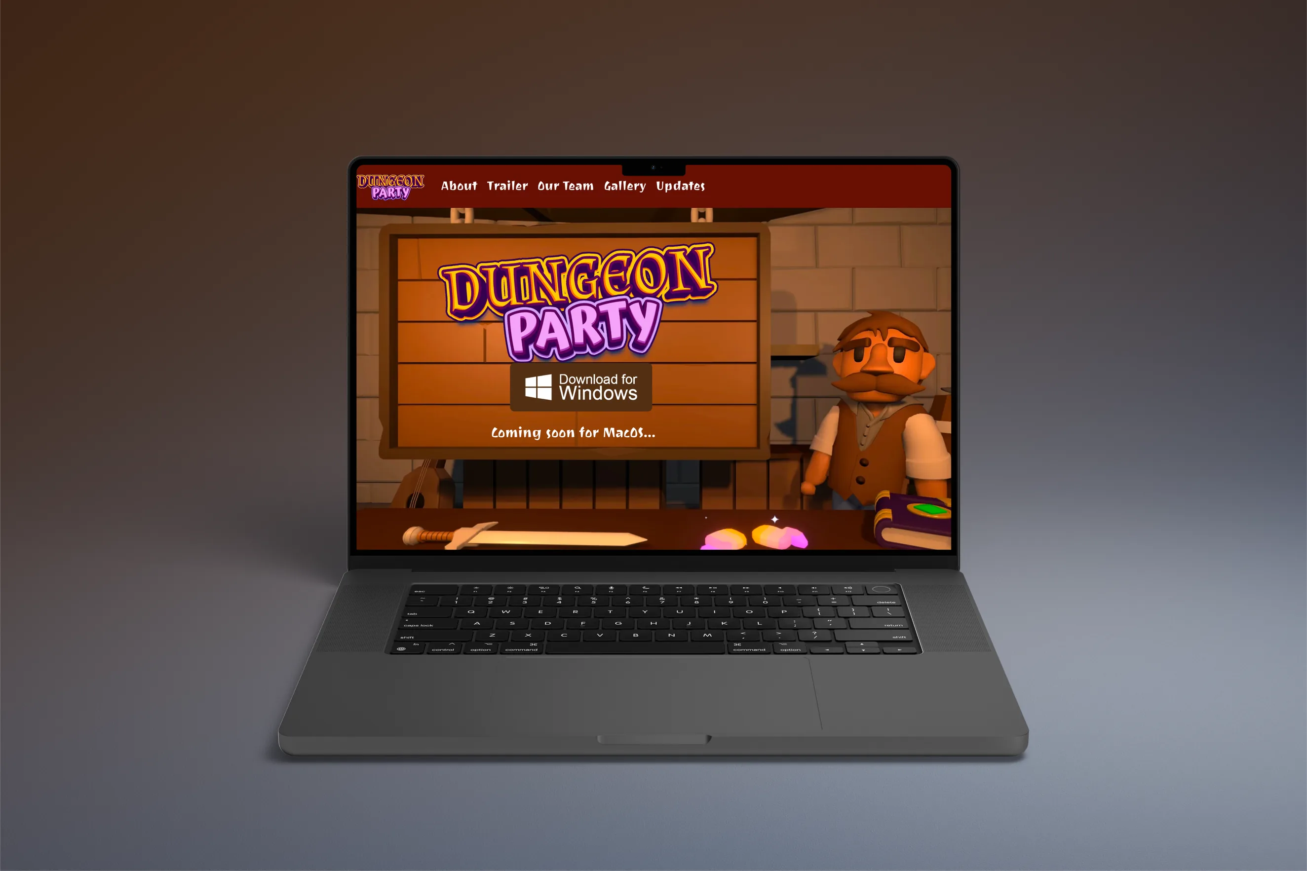 The game's website, built and published in Framer.